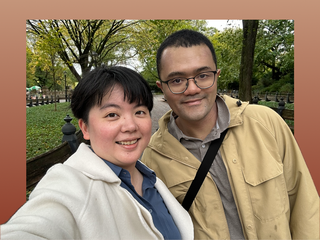 Co-founders Khai and Maxine standing together outdoors